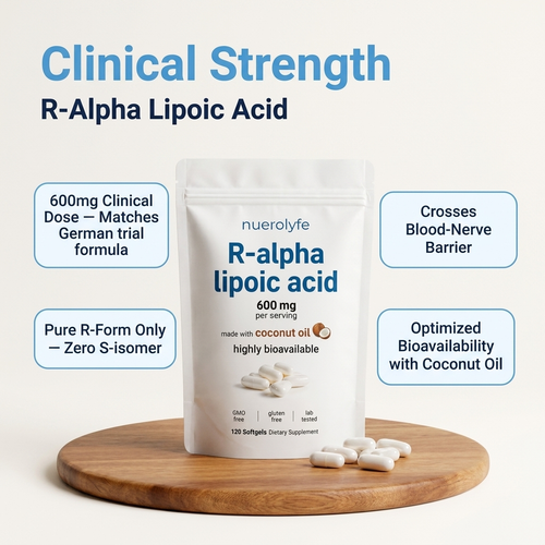 R-Alpha Lipoic Acid — 600mg Pure R-Form Softgels